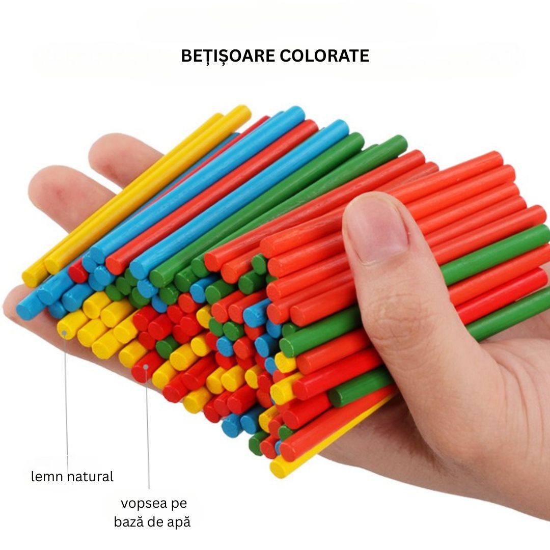 Joc matematic cu bețișoare, 3 ani+