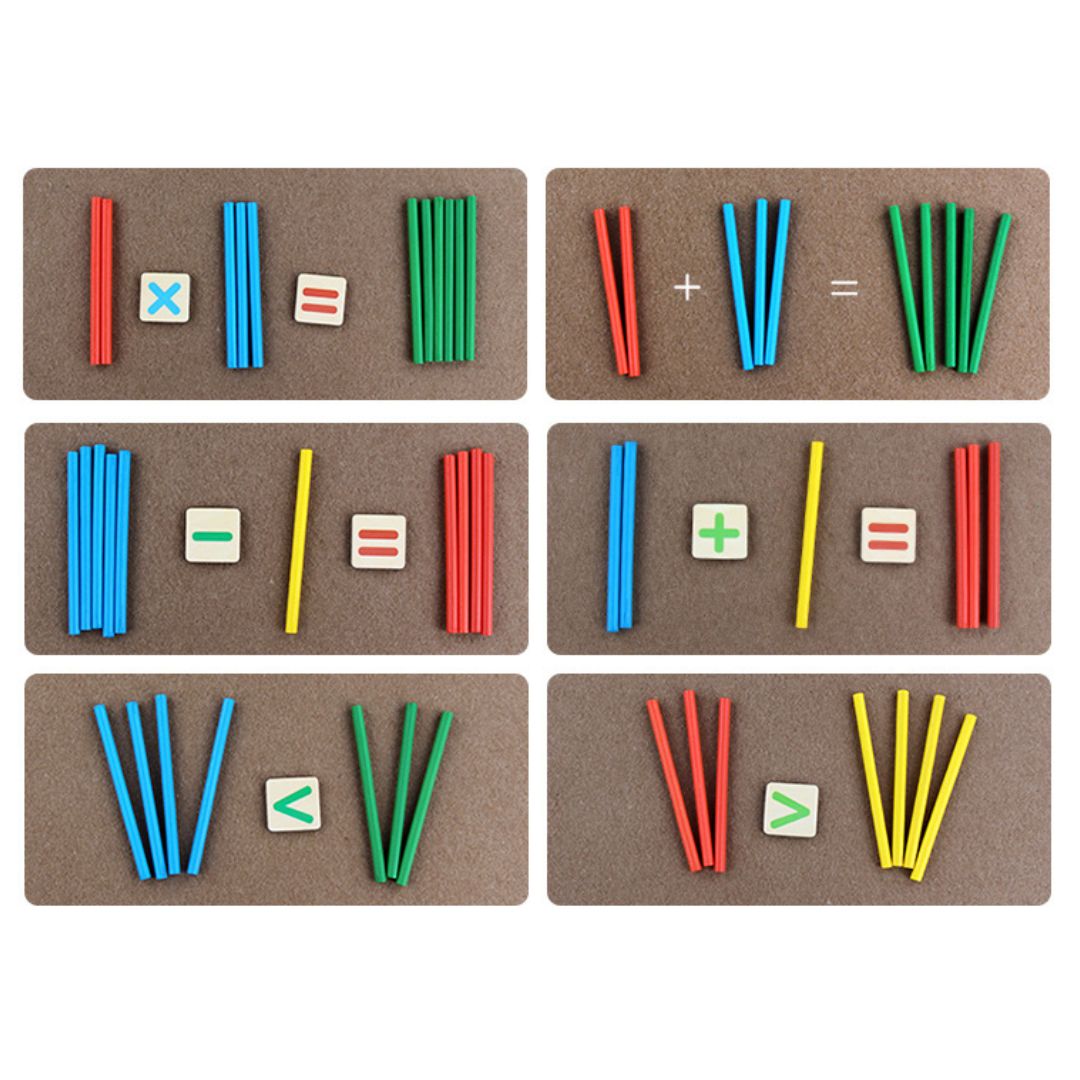 Joc matematic cu bețișoare, 3 ani+