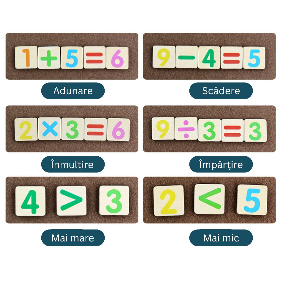 Joc matematic cu bețișoare, 3 ani+