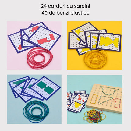 Joc Montessori cu Elastice și Carduri