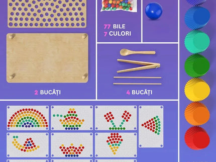 Joc de sortare a bilelor - Curcubeu - Bebeboo - Totul pentru copii. Jucării, Hăinuțe, Perne, Mobilier, Textile