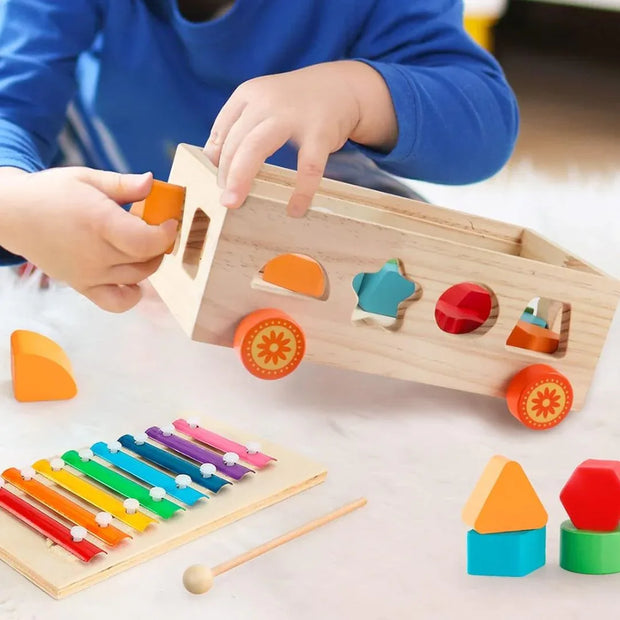 Sortator de forme și xilofon colorat - Bebeboo - Totul pentru copii. Jucării, Hăinuțe, Perne, Mobilier, Textile