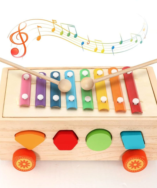 Sortator de forme și xilofon colorat