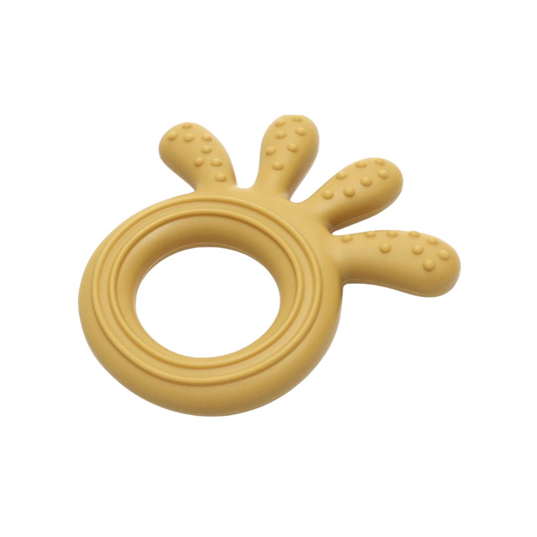 Jucărie Gingivală Silicon – Caracatiță Galbenă, 0 luni+