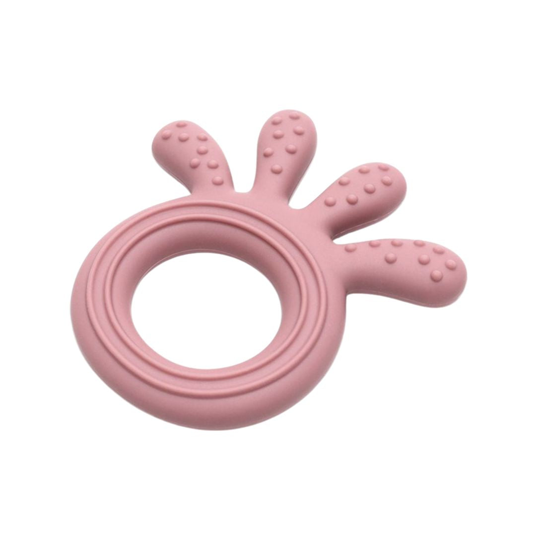 Jucărie Gingivală Silicon – Caracatiță Roz, 0 luni+