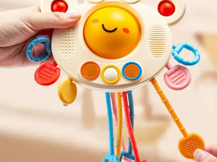 Jucărie de dentiție multisenzorială din silicon – Crab vesel, 18 luni+ - Bebeboo - Totul pentru copii. Jucării, Hăinuțe, Perne, Mobilier, Textile