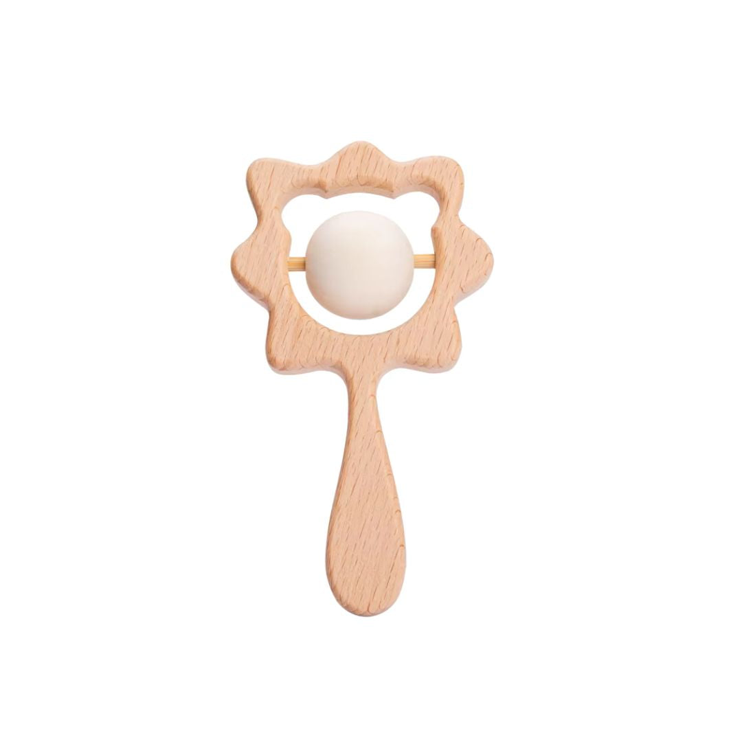 Jucărie de dentiție din lemn, 3 luni+