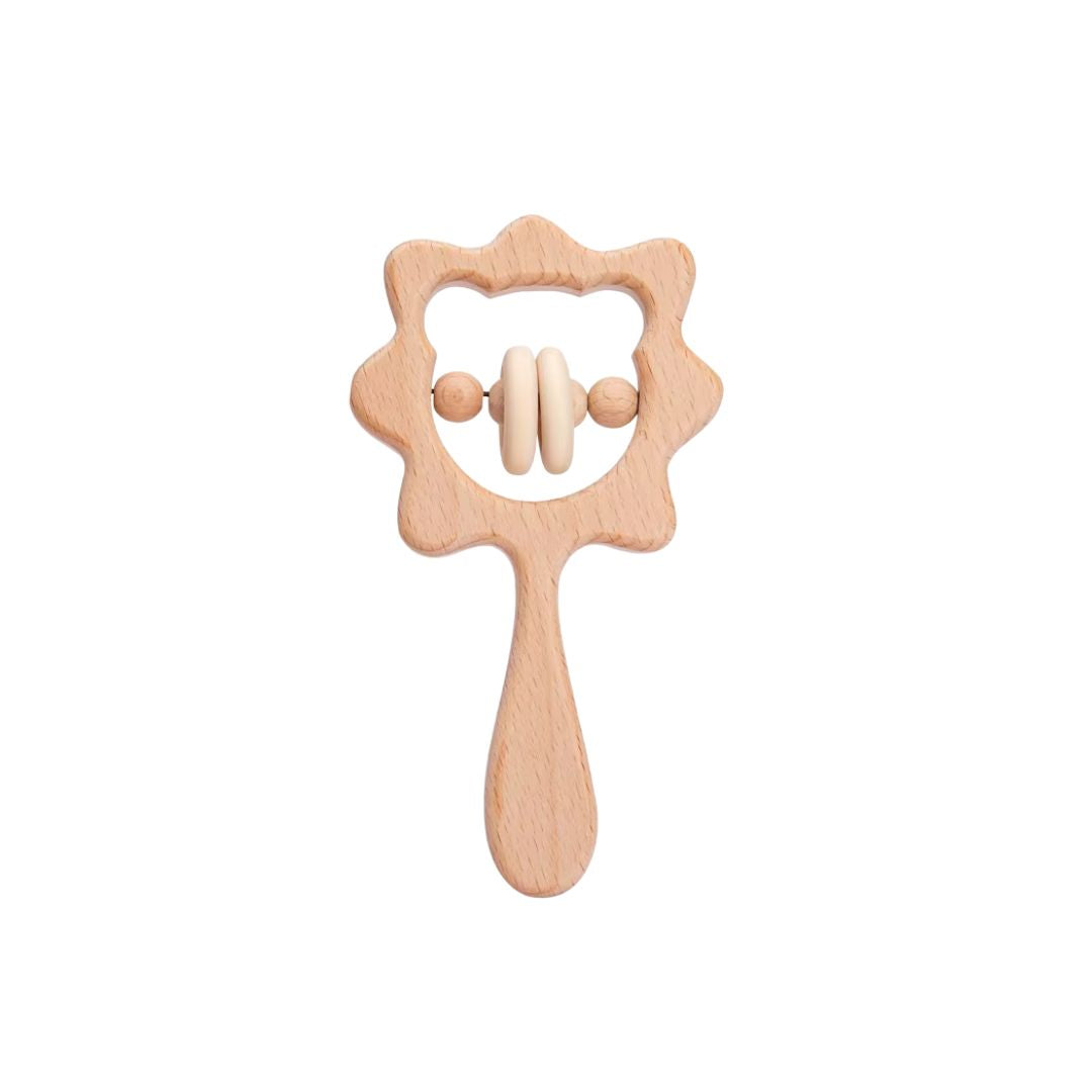Jucărie de dentiție din lemn, 3 luni+