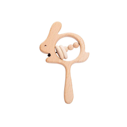 Jucărie de dentiție din lemn, 3 luni+