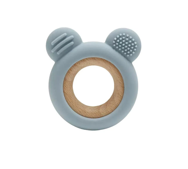 Jucărie Gingivală Silicon și Lemn – Ursuleț Gri, 0 luni+ - Bebeboo - Totul pentru copii. Jucării, Hăinuțe, Perne, Mobilier, Textile