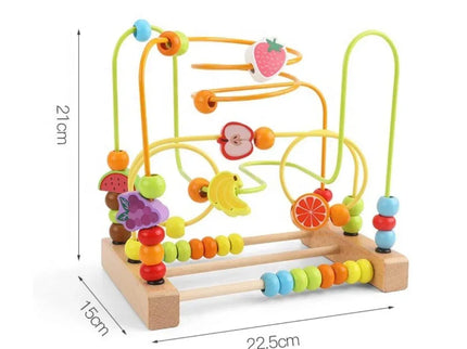 Labirint Montessori din lemn cu mărgele și forme 3D – Animale și - Bebeboo - Totul pentru copii. Jucării, Hăinuțe, Perne, Mobilier, Textile