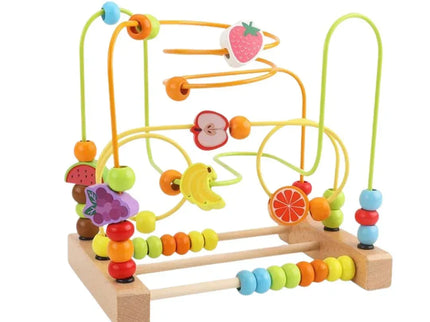 Labirint Montessori din lemn cu mărgele și forme 3D – Animale și - Bebeboo - Totul pentru copii. Jucării, Hăinuțe, Perne, Mobilier, Textile