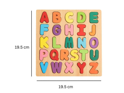 Puzzle Incastru din lemn, 26 Litere 3D - Bebeboo - Totul pentru copii. Jucării, Hăinuțe, Perne, Mobilier, Textile