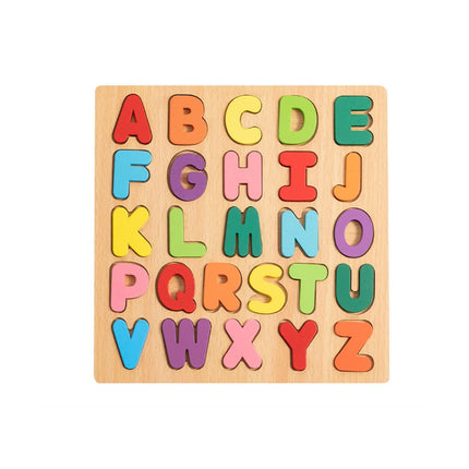 Puzzle Incastru din lemn, 26 Litere 3D