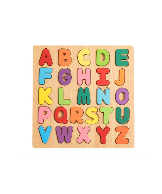 Puzzle Incastru din lemn, 26 Litere 3D