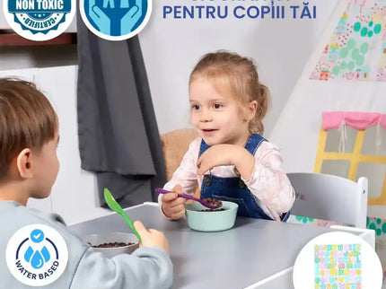 Set Masuta cu scaun pentru copii din Lemn Mdf 3 in 1, Tabla De Scris, Desenat, Colorat, Depozitare, Varsta 3-6 Ani, Alb cu Gri - Bebeboo - Totul pentru copii. Jucării, Hăinuțe, Perne, Mobilier, Textile