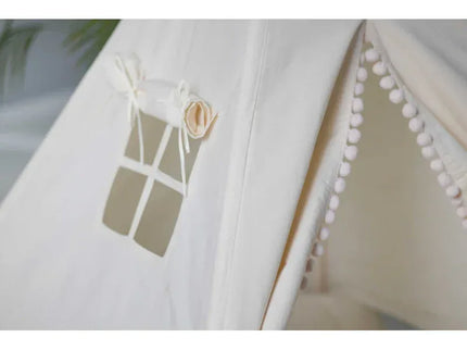 MEGA Set Cort teepee pentru copii, 110 cm x 110 cm - Cream Cloud - Bebeboo - Totul pentru copii. Jucării, Hăinuțe, Perne, Mobilier, Textile