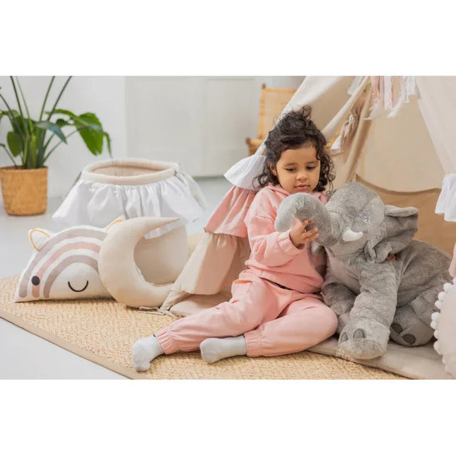 MEGA Set Cort teepee pentru copii, 110 cm x 110 cm - Sweet Ruffles - Bebeboo - Totul pentru copii. Jucării, Hăinuțe, Perne, Mobilier, Textile