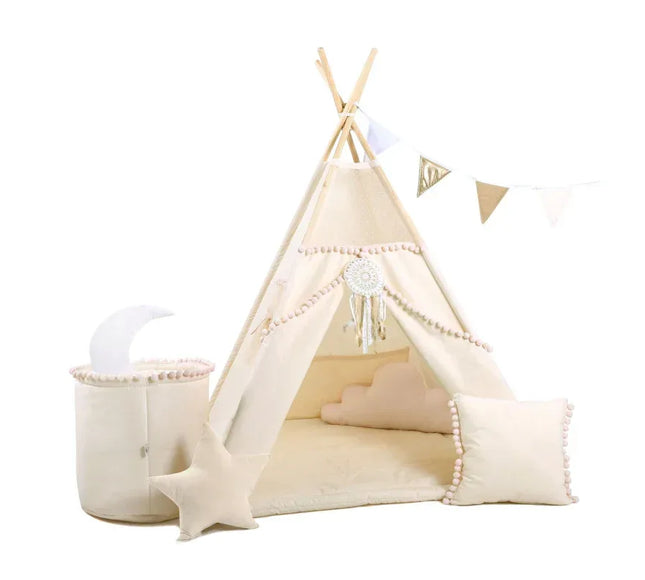 MEGA Set Cort teepee pentru copii Bubble Mesh, 10 elemente - Bebeboo - Totul pentru copii. Jucării, Hăinuțe, Perne, Mobilier, Textile