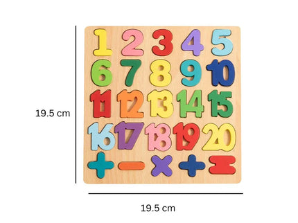 Puzzle Incastru 3D din Lemn cu 20 de Cifre - Bebeboo - Totul pentru copii. Jucării, Hăinuțe, Perne, Mobilier, Textile