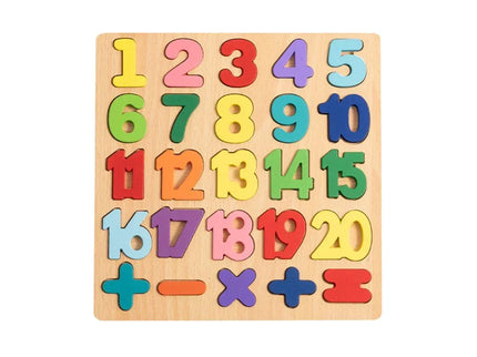 Puzzle Incastru 3D din Lemn cu 20 de Cifre - Bebeboo - Totul pentru copii. Jucării, Hăinuțe, Perne, Mobilier, Textile