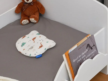 Perna Bebelusi cu Suport Ortopedic Impotriva Plagiocefaliei, Spuma cu Memorie Hipoalergenica, Ideala pentru Formarea Capului, Pentru Copii de la 0 luni la 1 an Fata de perna din bumbac, Forma Urs - Bebeboo - Totul pentru copii. Jucării, Hăinuțe, Perne, Mobilier, Textile