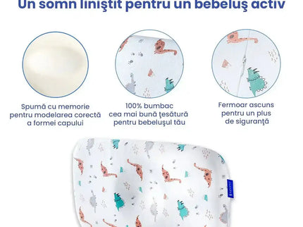 Perna ortopedica pentru bebelusi | Perna bebe nou nascuti 8-24 luni | Impotriva plagiocefaliei - Bebeboo - Totul pentru copii. Jucării, Hăinuțe, Perne, Mobilier, Textile