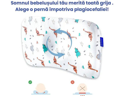 Perna ortopedica pentru bebelusi | Perna bebe nou nascuti 8-24 luni | Impotriva plagiocefaliei - Bebeboo - Totul pentru copii. Jucării, Hăinuțe, Perne, Mobilier, Textile