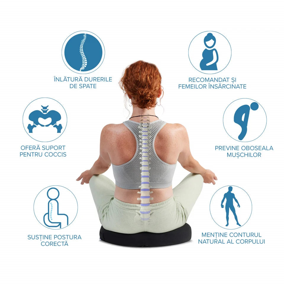 Perna de șezut pentru gravide | Perna Ortopedica Suporto Coccis pentru scaun de birou sau masina