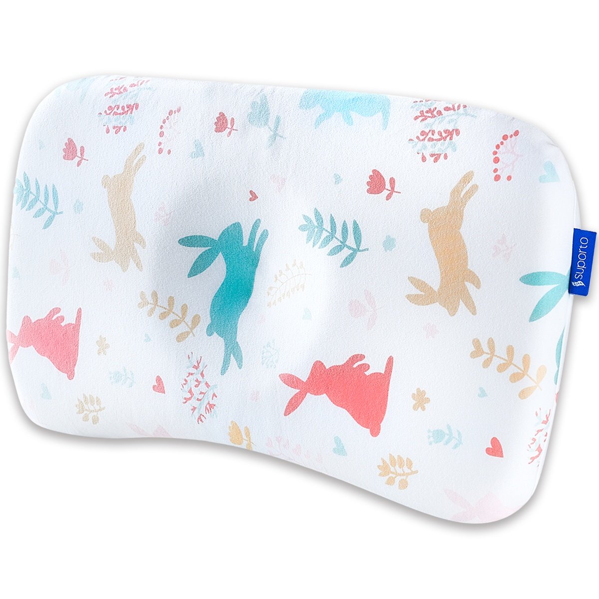 Perna ortopedica Baby pentru nou nascuti 8-24 luni | Multicolora cu Iepurasi | impotriva plagiocefaliei