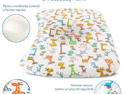 Perna ortopedica Baby pentru nou nascuti 8-24 luni | Multicolora cu animalute | impotriva plagiocefaliei - Bebeboo - Totul pentru copii. Jucării, Hăinuțe, Perne, Mobilier, Textile