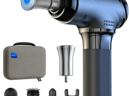 Pistol Masaj Premium Suporto F5 Titan, Massage Gun profesional cu percutii pentru Relaxare și Tonifiere, Ameliorarea Durerilor Musculare, Aparat Fizioterapie, Baterie de 4000 Mah 3h+, Amplitudine 10 mm, Cap special Titan, Geanta Transport, Argintiu - Bebeboo - Totul pentru copii. Jucării, Hăinuțe, Perne, Mobilier, Textile