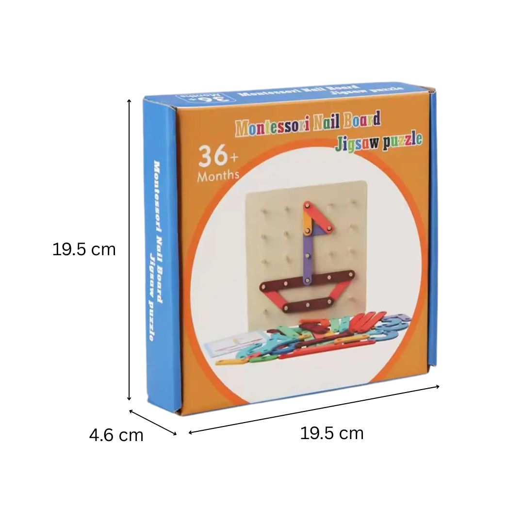 Placă Montessori cu litere, cifre și forme