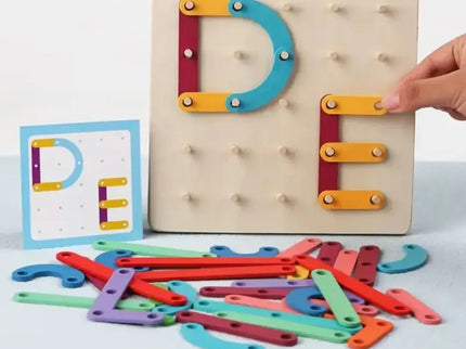 Placă Montessori cu litere, cifre și forme - Bebeboo - Totul pentru copii. Jucării, Hăinuțe, Perne, Mobilier, Textile