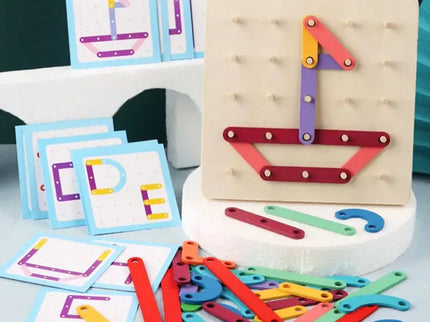 Placă Montessori cu litere, cifre și forme - Bebeboo - Totul pentru copii. Jucării, Hăinuțe, Perne, Mobilier, Textile