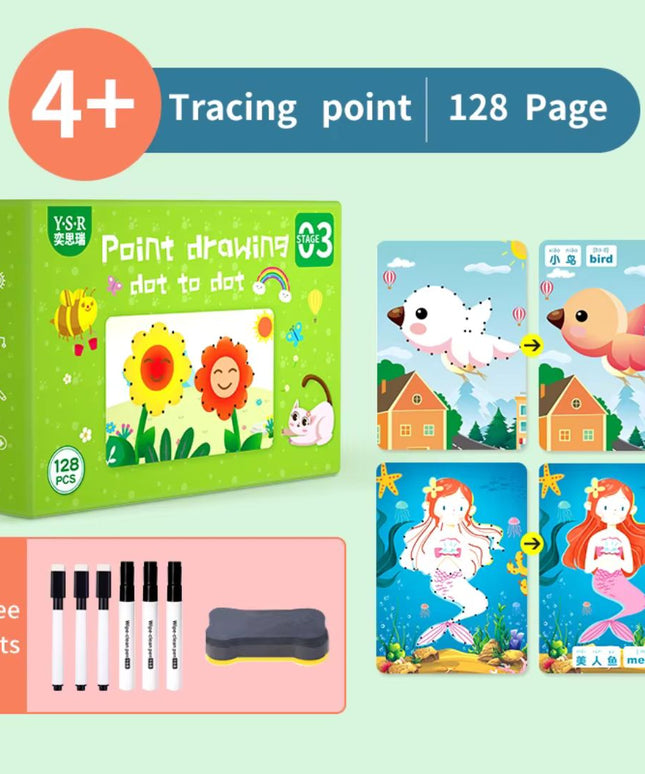 Planșe educative de scris, reutilizabile, 128 buc