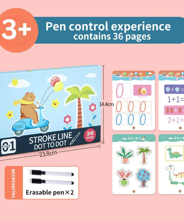 Planșe educative de scris, reutilizabile, 18 buc