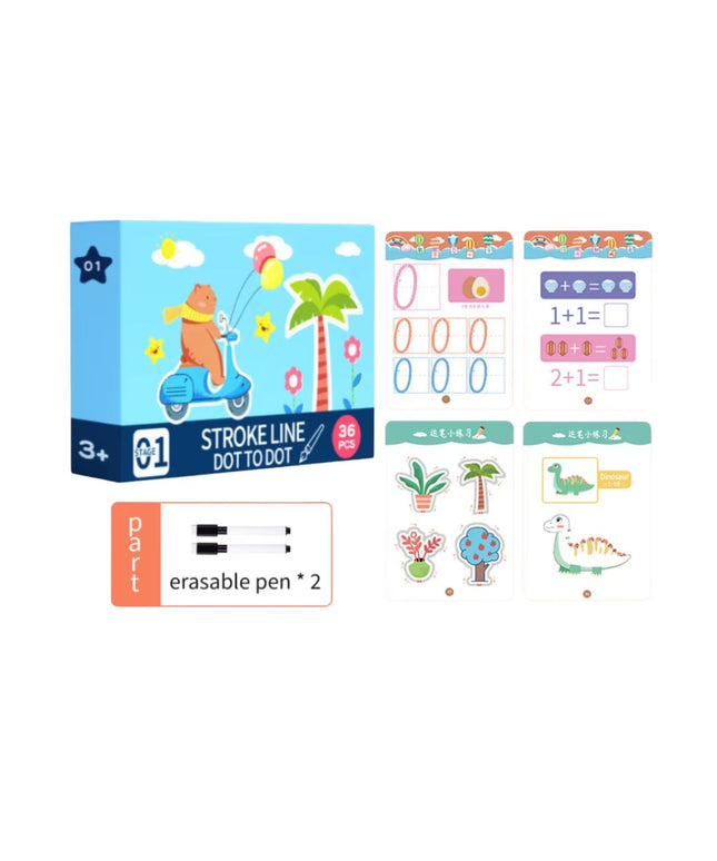 Planșe educative de scris, reutilizabile, 18 buc