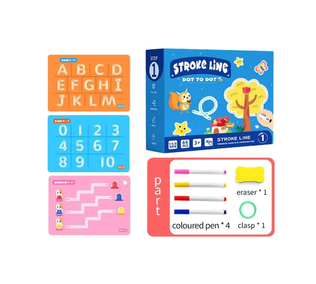 Planșe educative de scris, reutilizabile, 32 buc - Bebeboo - Totul pentru copii. Jucării, Hăinuțe, Perne, Mobilier, Textile