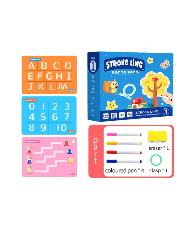 Planșe educative de scris, reutilizabile, 32 buc