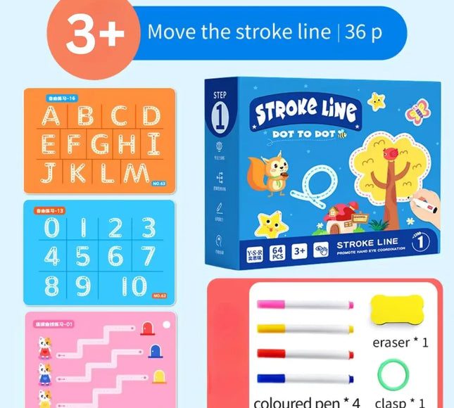 Planșe educative de scris, reutilizabile, 32 buc - Bebeboo - Totul pentru copii. Jucării, Hăinuțe, Perne, Mobilier, Textile