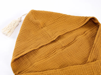Prosop din muselina pentru bebelusi, cu gluga, diverse culori, 100% bumbac organic, 75 x 100 cm