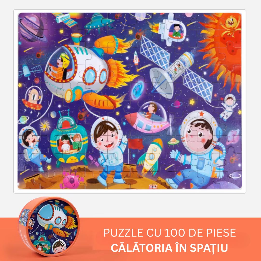 Puzzle educativ cu 100 de piese, 12 tematici