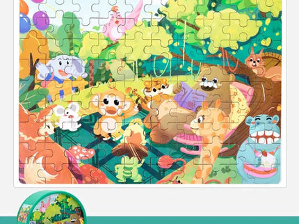Puzzle educativ cu 100 de piese, 12 tematici - Bebeboo - Totul pentru copii. Jucării, Hăinuțe, Perne, Mobilier, Textile
