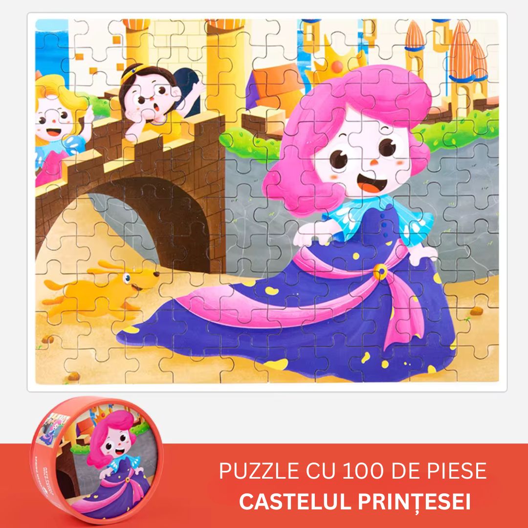 Puzzle educativ cu 100 de piese, 12 tematici