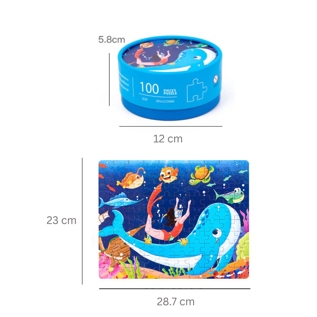 Puzzle educativ cu 100 de piese, 12 tematici