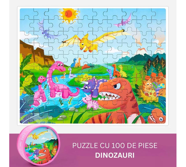 Puzzle educativ cu 100 de piese, 12 tematici - Bebeboo - Totul pentru copii. Jucării, Hăinuțe, Perne, Mobilier, Textile