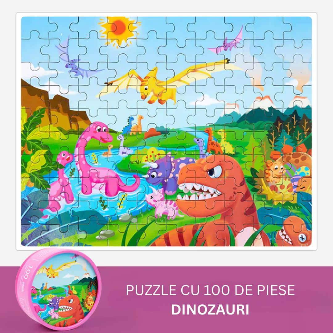 Puzzle educativ cu 100 de piese, 12 tematici