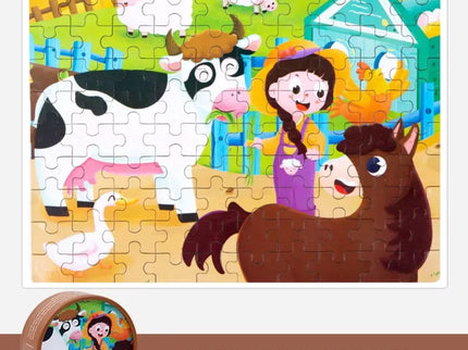Puzzle educativ cu 100 de piese, 12 tematici - Bebeboo - Totul pentru copii. Jucării, Hăinuțe, Perne, Mobilier, Textile
