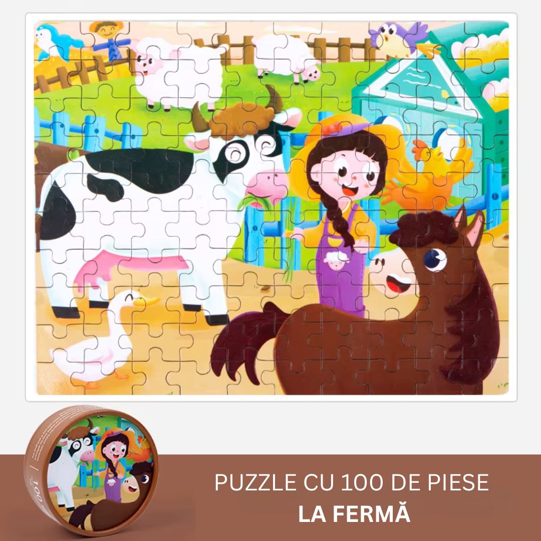 Puzzle educativ cu 100 de piese, 12 tematici